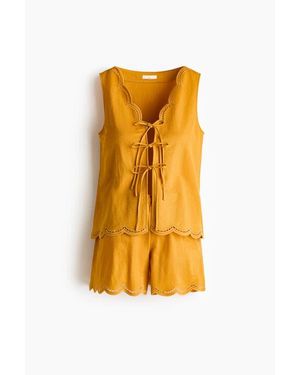 H&M Mama 2-Piece Scalloped Set - Orange