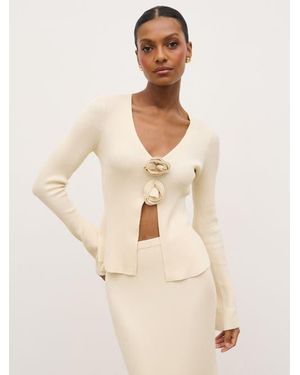 Pretty Lavish Clemmie Rosette Knit Top - Natural
