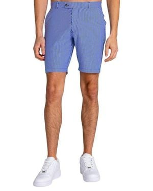 Redvanly Beeker Seersucker Shorts - Blue