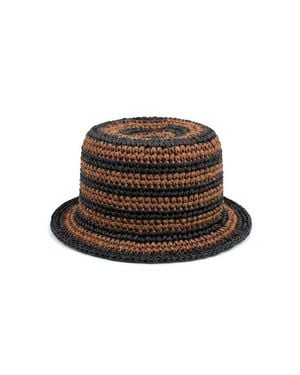 BrunnaCo Brigitte Handwoven Raffia Sun Hat - Brown