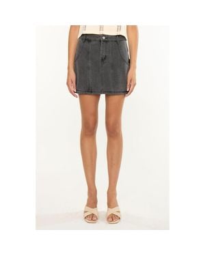 Kancan Elaine Mid Rise Mini Skirt - Blue