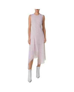 Akris Sleeveless Technical Tulle Dress - Purple