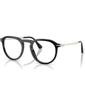 Persol 51Mm Rectangle Optical Glasses - Black