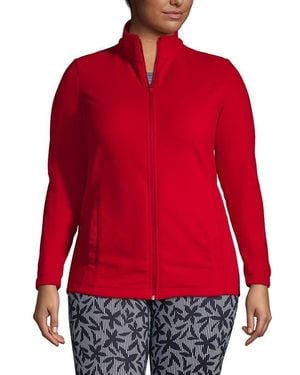 Lands' End Anyweather Fleece Full Zip Jacket - Red