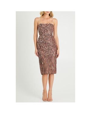 HELSI Marina Sequin Cocktail Pencil Dress - Red