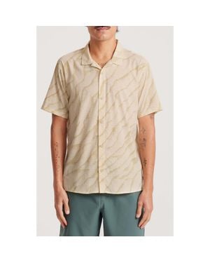 Roark Bless Up Trail Performance Short Sleeve Button-Up Shirt - Natural