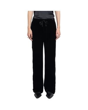 Zadig & Voltaire Poma Velvet Drawstring Pants - Black