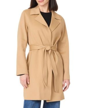 Sofiacashmere Double Face Wool & Cashmere Wrap Coat - Natural