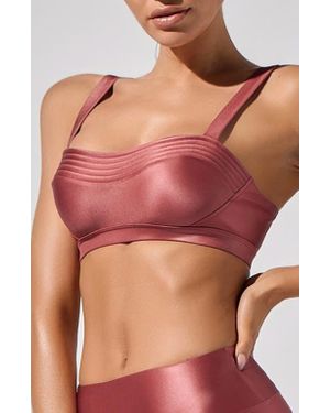 Heroine Sport Celine Metallic Sports Bra - Pink