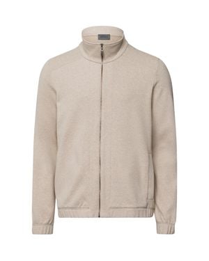 Hanro Cozy Living Organic Cotton Zip-Up Jacket - Natural