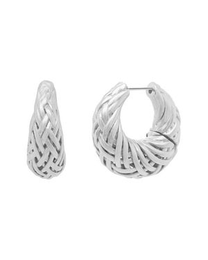 Dean Davidson Cinta Woven Hoop Earrings - White