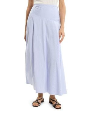 Theory Angled Yoke Stripe Skirt - Blue
