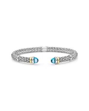 Lagos Caviar 18K & Sterling Quartz 7-Inch Torque Bracelet - Multicolor