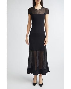 Jason Wu Short Sleeve Drop Waist Dress - Black
