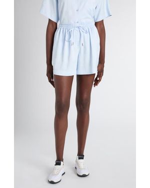 McQueen Skull Jacquard Drawstring Shorts - White