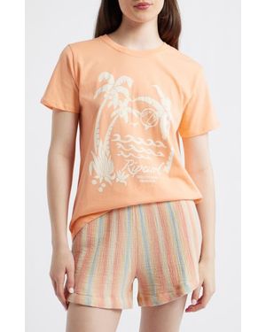 Rip Curl Moon Cotton Graphic T-Shirt - Pink