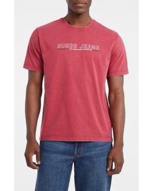 Guess Outline Logo Graphic T-Shirt - Red