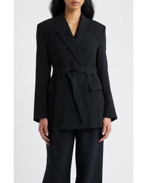 Mango Tie Blazer - Black
