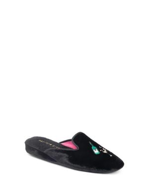 Patricia Green Champagne Embroidered Slipper - Black