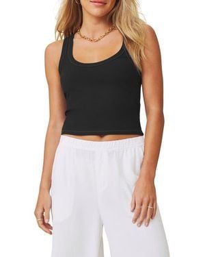 Splendid Roma Cotton Blend Tank - Black