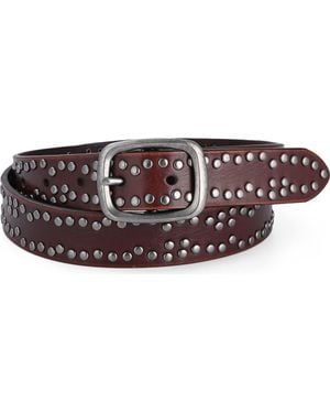 Old Trend Westland Genuine Leather Desert Inspired Studded Belt - Brown