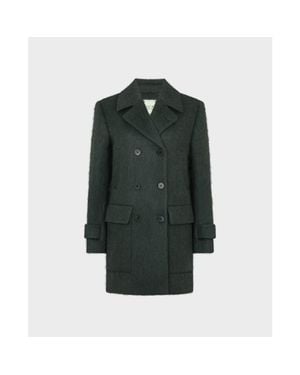 Really Wild Clothing Emma Mohair Pea Coat - Green