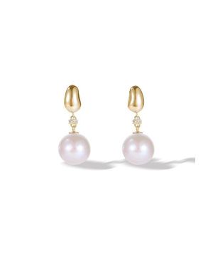 Classicharms Doris Freshwater Pearl Drop Earrings - Metallic