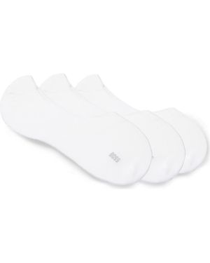 BOSS 3-Pack Logo Low Cut Socks - White