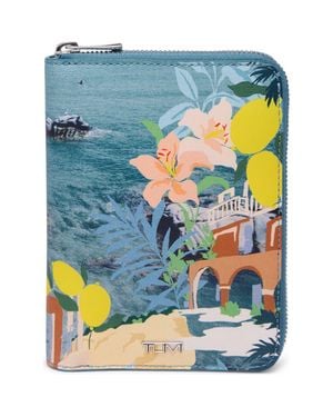 Tumi Belden Zip Around Leather Passport Case - Blue