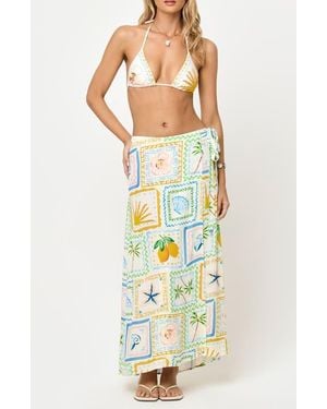 LSPACE Ever Polka Dot Cover-Up Wrap Skirt - Multicolor