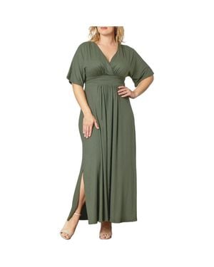 Kiyonna Vienna Maxi Dress - Green