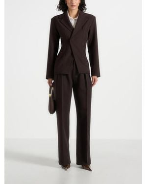Manière De Voir Beatrice Tailored Cinched Blazer - Black