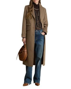 Ralph Lauren Longline Wool Blend Reefer Coat - Multicolor