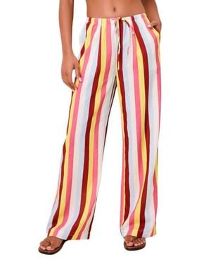Solid & Striped The Ashling Stripe Cover-Up Pants - Red