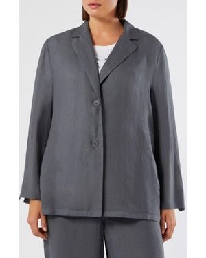 Marina Rinaldi Vozioso Ramie Jacket - Gray
