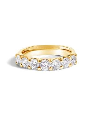 Haus of Brilliance 14K 1 1/2 Ctw Diamond 7 Stone Band Ring - Metallic
