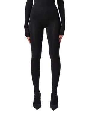 Naked Wardrobe Closed Toe Leggings - Black