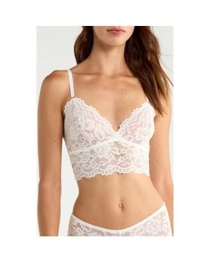 Kilo Brava Lace Longline Bralette - White