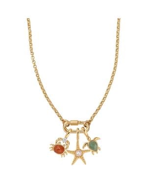 MADE BY MARY Low Tide Charm Necklace Set - Metallic