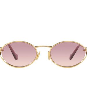Miu Miu 54Mm Gradient Oval Sunglasses - Pink