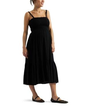 Ripe Maternity Blair Shirred Dress - Black