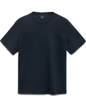 Mango Regular Fit Medium Weight Cotton T-Shirt - Blue