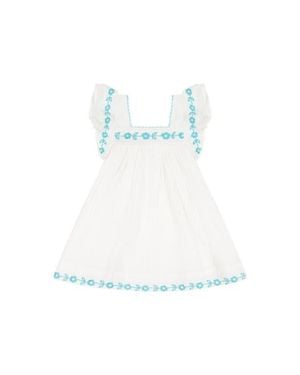 MER ST BARTH Serena Girls Tassel Dress - White