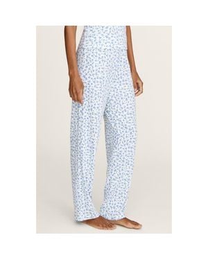 Petite Plume Pima Cotton Pointelle Pants - Blue