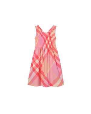 Burberry Check Cotton Dress - Pink