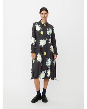 Masai Norivelle Long Sleeve Midi Dress - White
