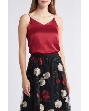 NIKKI LUND Bijou Satin Camisole - Red