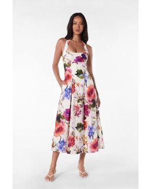 Nicholas Elisabeth Print Dress - Red