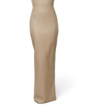 JLUXLABEL Ace Faux Leather Maxi Skirt - Natural