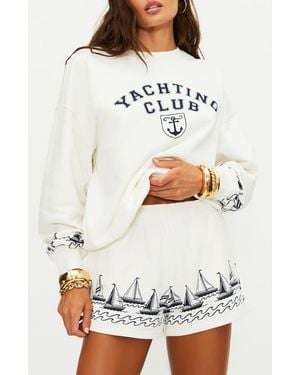 Beach Riot Devyn Oversize Sweatshirt - Gray
